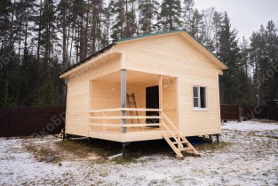 Индивидуальный проект фото №1 построенной каркасной бани размером 6 на 6 м Каркасная баня 6 на 6 м фото. Строительство по индивидуальному проекту фото №1